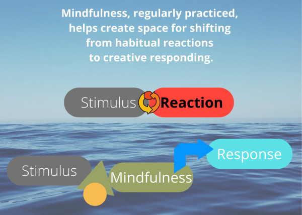 Mindfulness regularly practiced helps create space for shifting from habitual reactions t O6Ui